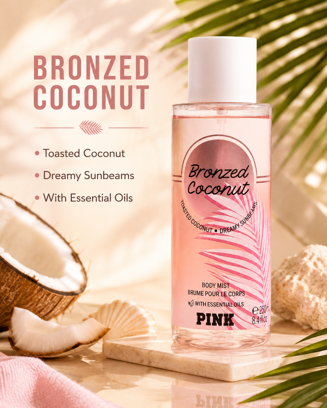 Victoria’s Secret PINK Bronzed Coconut Body Mist, 8.4 oz