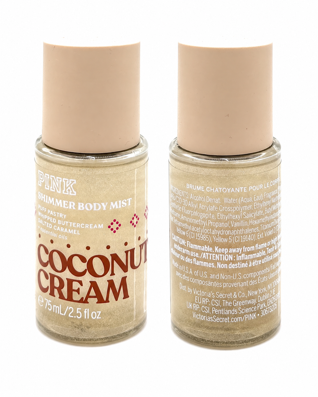 Victoria’s Secret PINK Coconut Cream Shimmer Body Mist – Limited Edition, 2.5 fl oz
