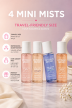 Victoria’s Secret 4-Piece Hair & Body Mini Mist Gift Set – Assorted Scents