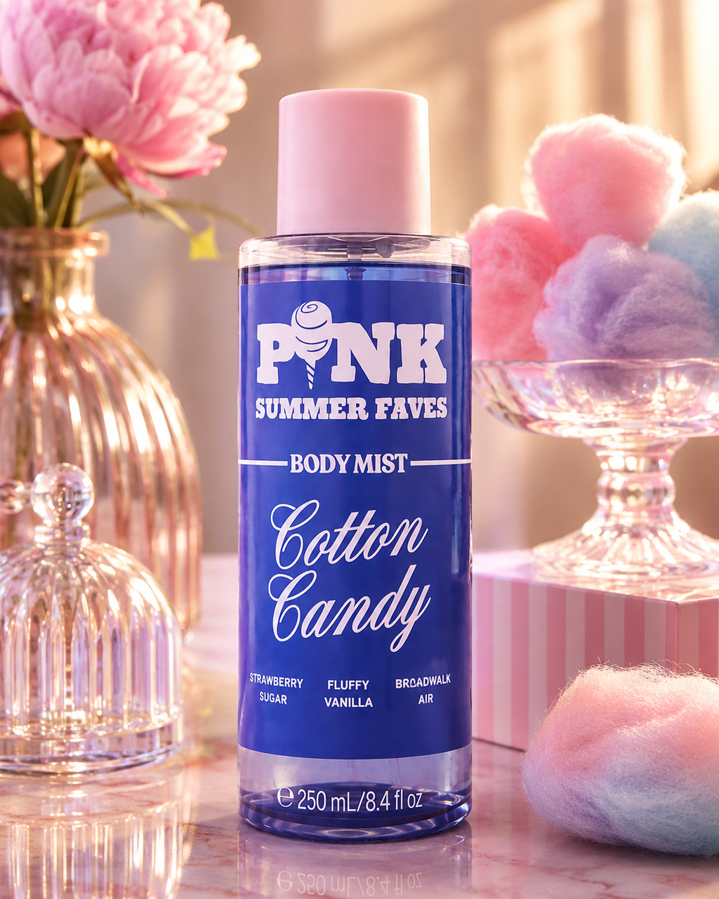 Victoria’s Secret PINK Summer Faves Cotton Candy Body Mist, 8.4 fl oz