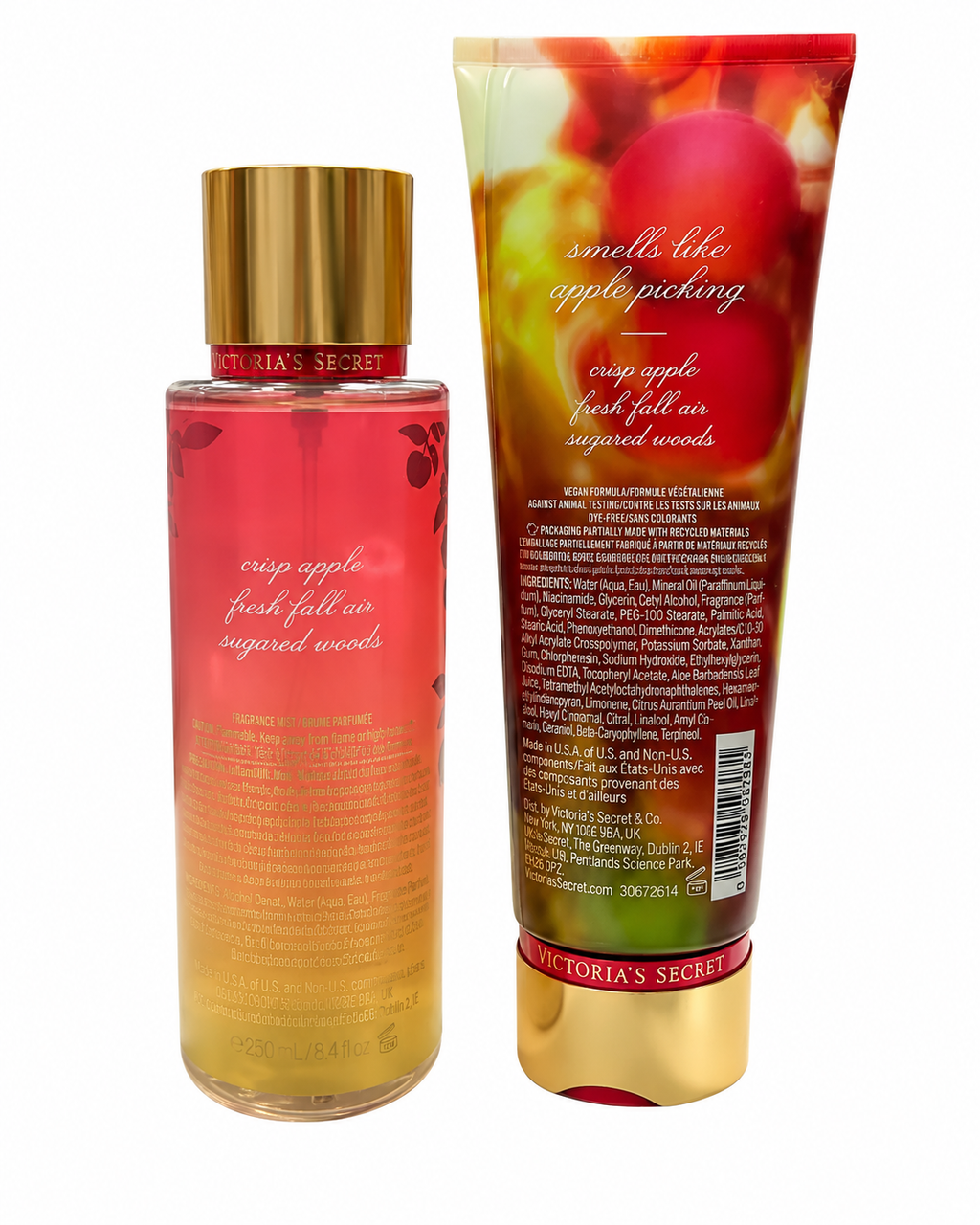 Victoria’s Secret Dreamy Apple Orchard Fragrance Mist & Lotion 2-Piece Set, Fruity Floral Scent