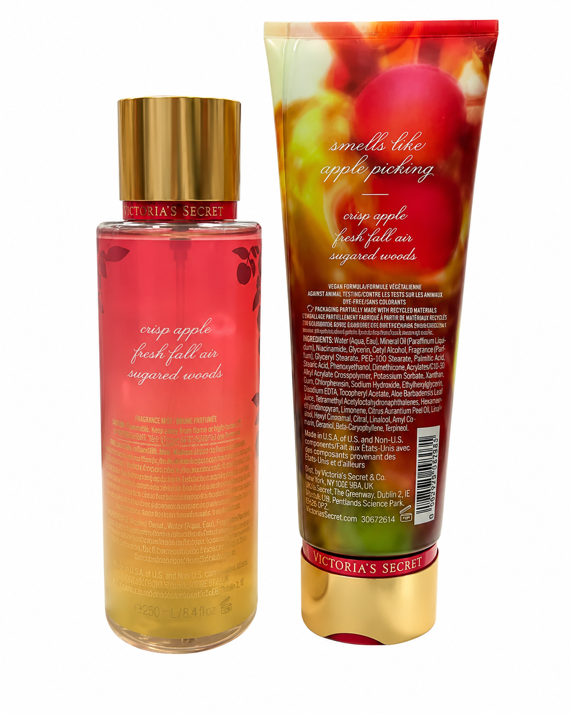 Victoria’s Secret Dreamy Apple Orchard Fragrance Mist & Lotion 2-Piece Set, Fruity Floral Scent