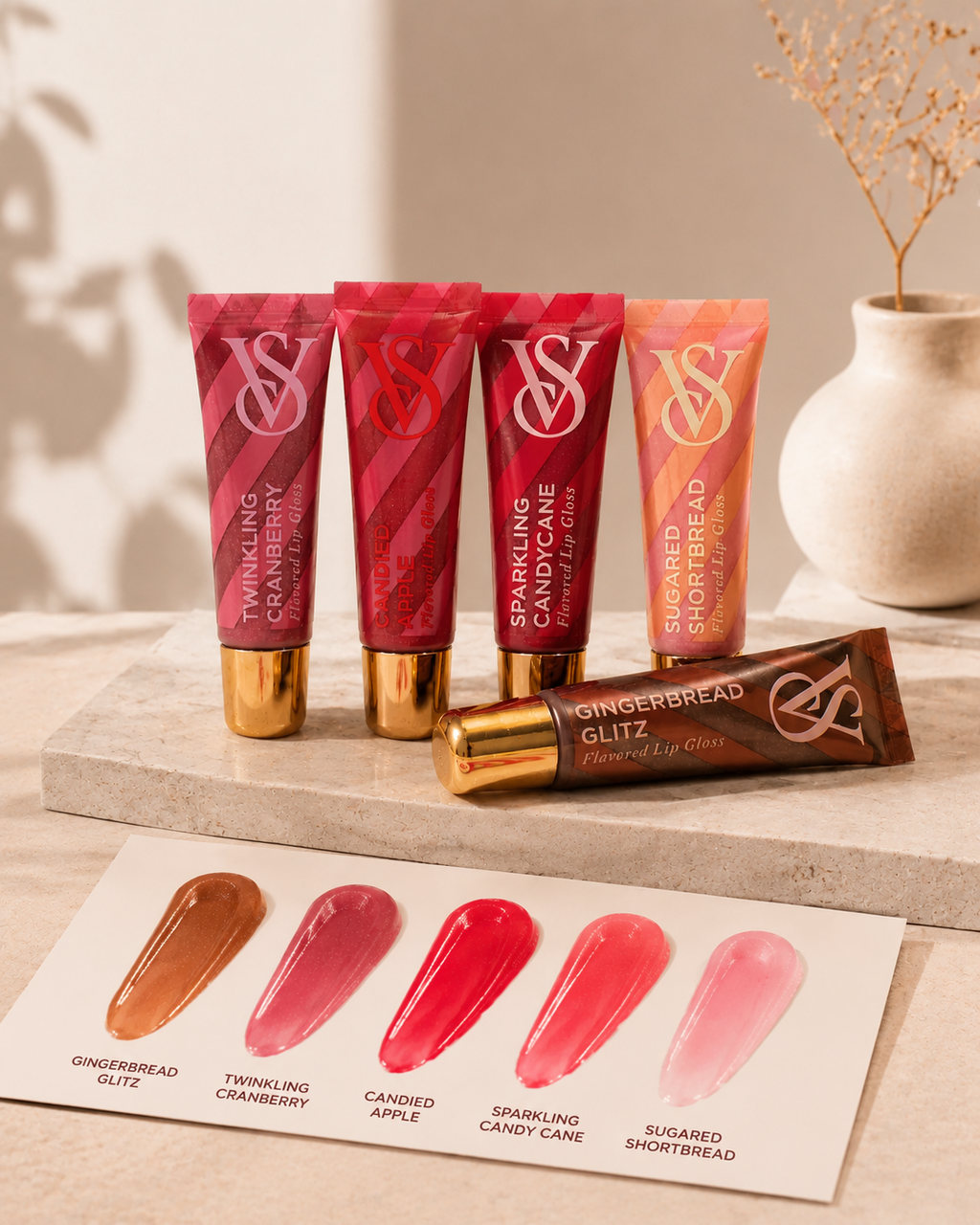 Victoria’s Secret Flavor Favorites Lip Gloss Gift Set, 5-Piece Holiday Collection