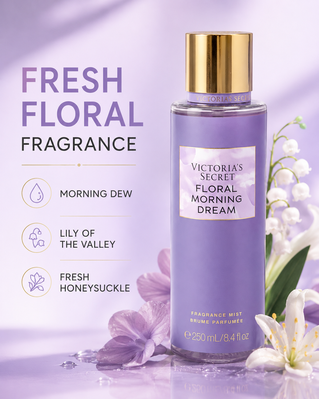 Victoria’s Secret Floral Morning Dream Fragrance Mist 8.4 fl oz