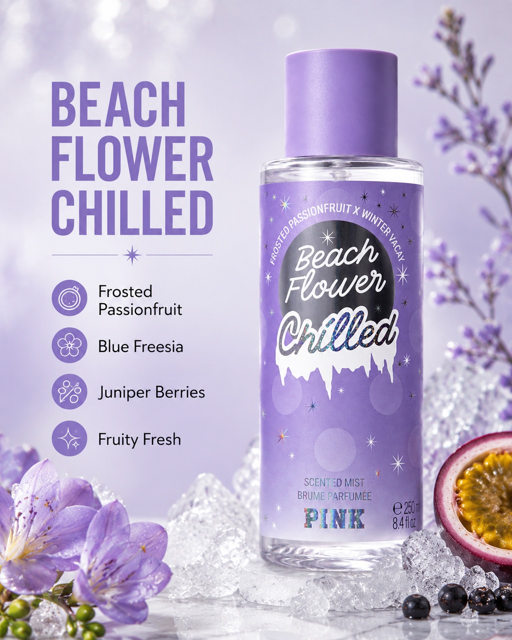 Victoria’s Secret PINK Beach Flower Chilled Scented Mist, 8.4 oz