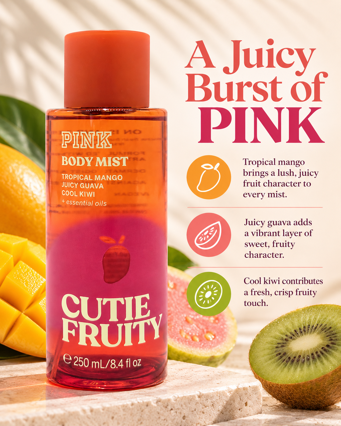 Victoria’s Secret PINK Cutie Fruity Body Mist, 8.4 fl oz