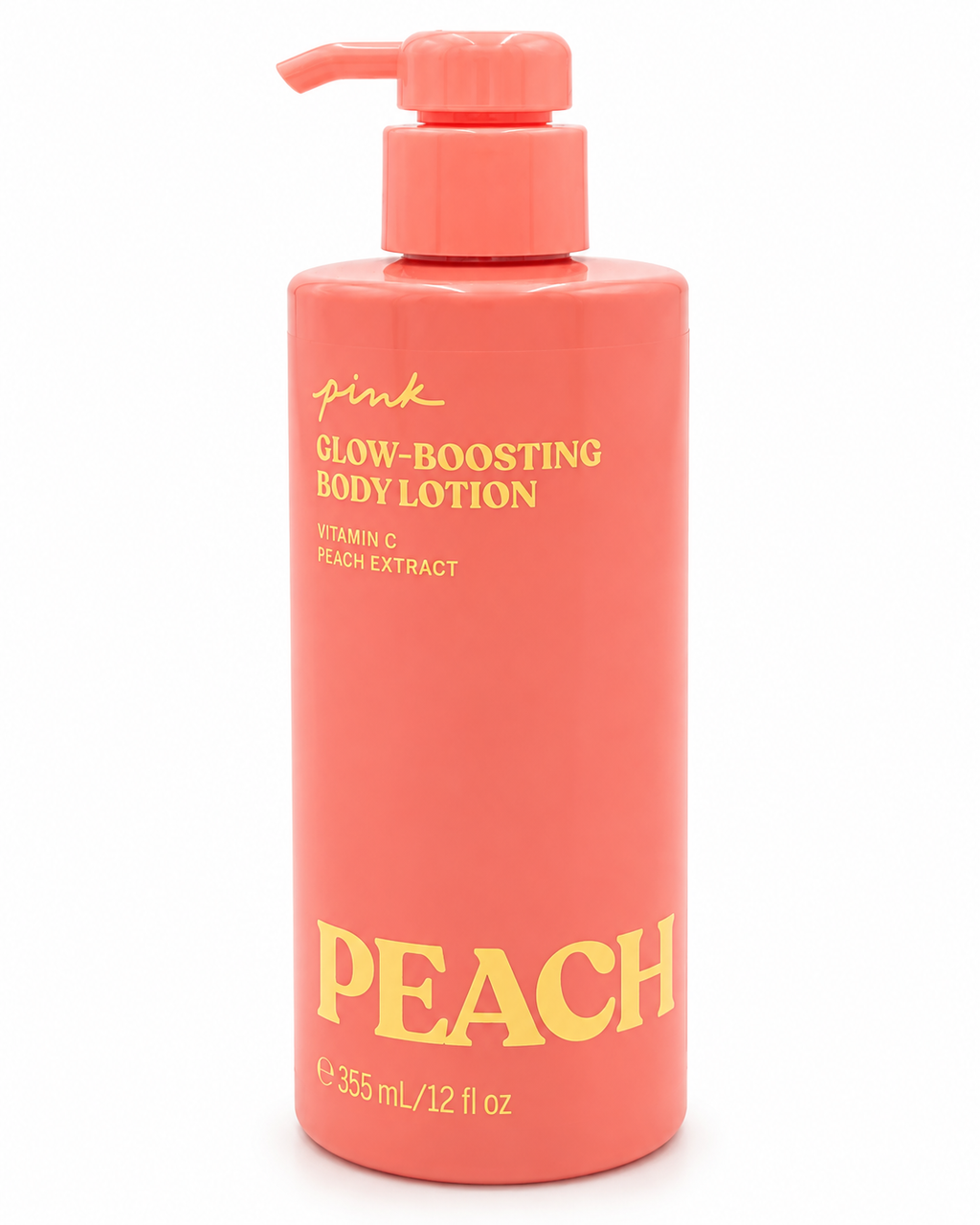 Victoria’s Secret PINK Glow-Boosting Body Lotion Peach, Vitamin C + Peach Extract, 12 fl oz