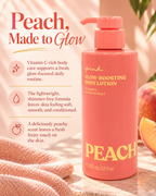 Victoria’s Secret PINK Glow-Boosting Body Lotion Peach, Vitamin C + Peach Extract, 12 fl oz