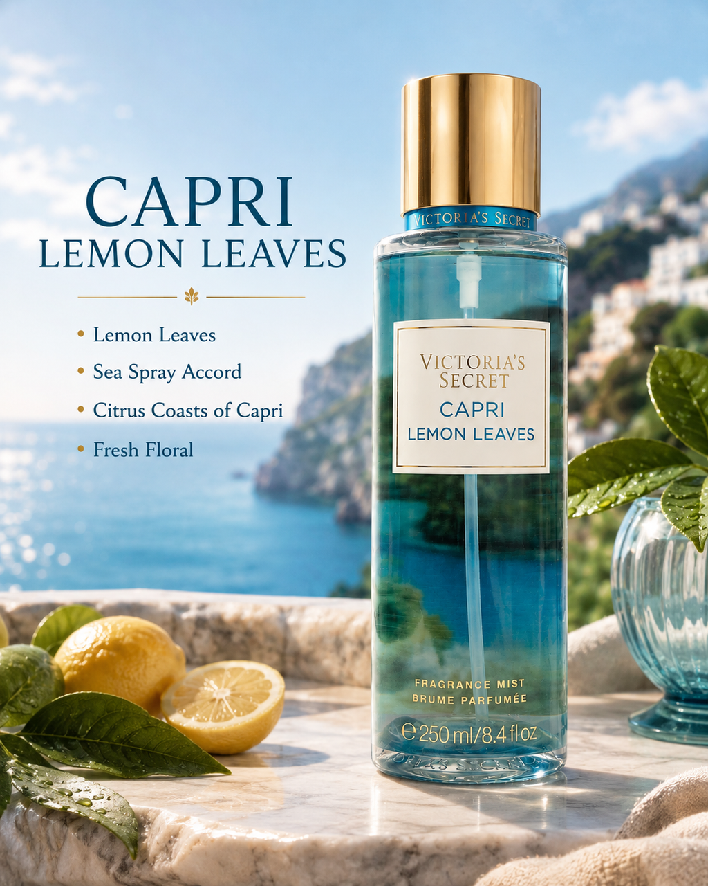Victoria’s Secret Capri Lemon Leaves Fragrance Mist, 8.4 oz