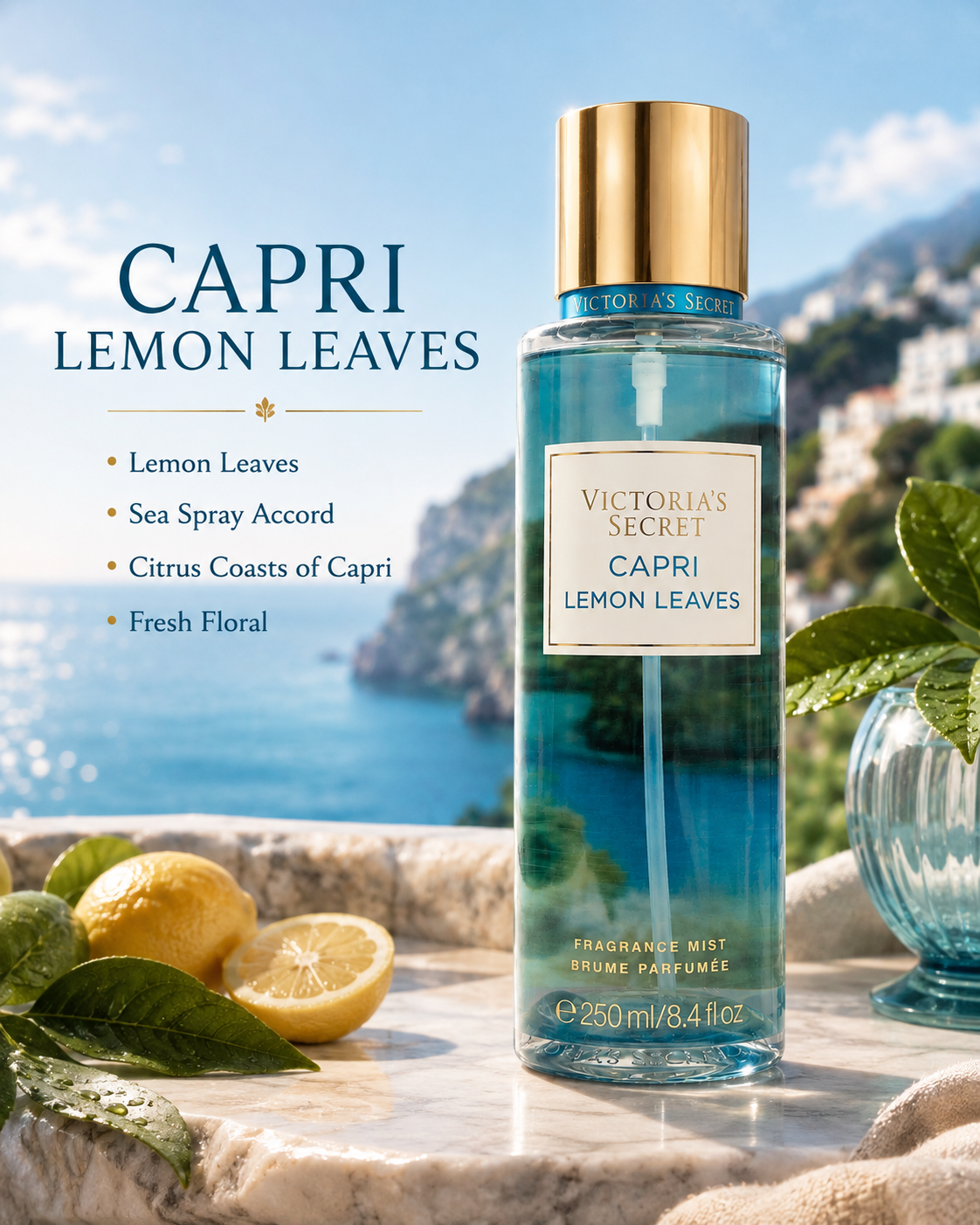 Victoria’s Secret Capri Lemon Leaves Fragrance Mist, 8.4 oz