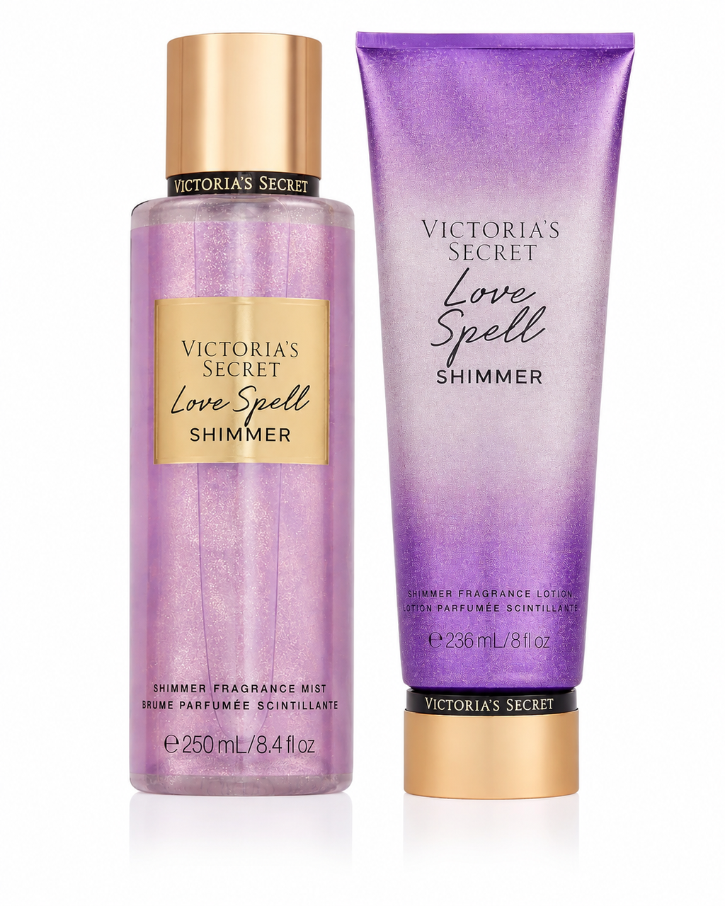 Victoria’s Secret Love Spell Shimmer Fragrance Mist & Lotion Set, 8.4 oz + 8 oz