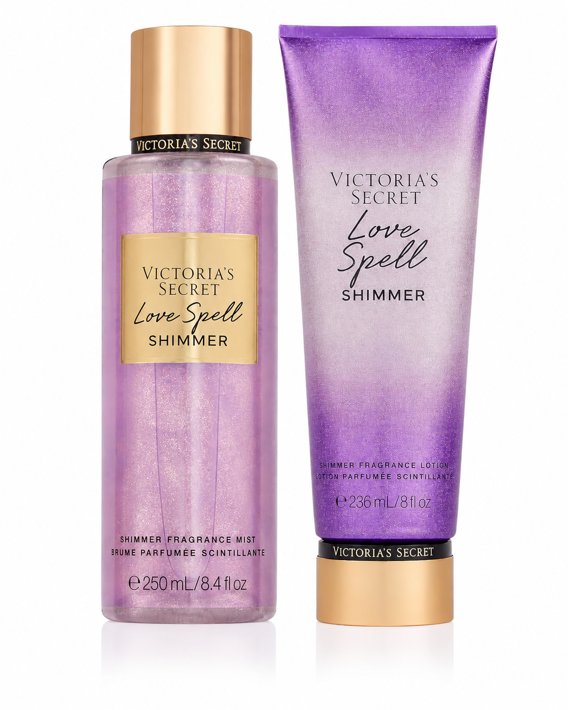 Victoria’s Secret Love Spell Shimmer Fragrance Mist & Lotion Set, 8.4 oz + 8 oz