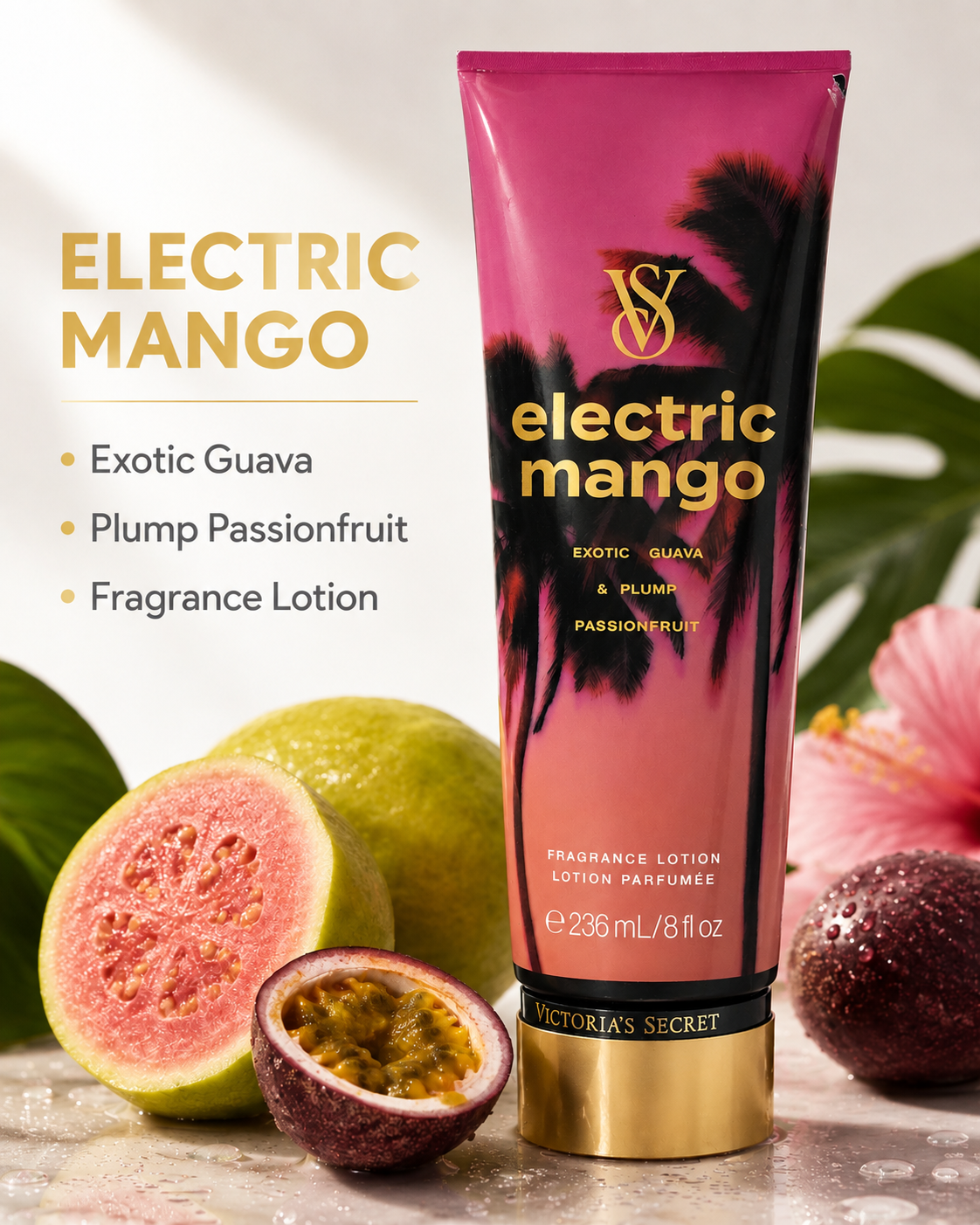 Victoria's Secret Fragrance Lotion Electric Mango 8.0 Fl Oz