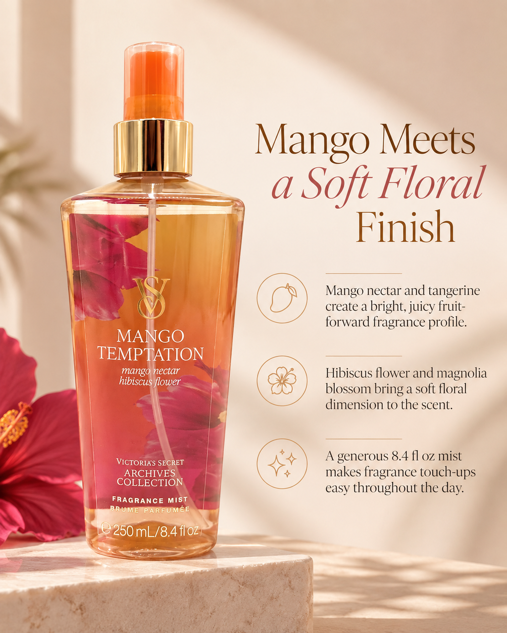 Victoria’s Secret Mango Temptation Fragrance Mist, Archives Collection, 8.4 fl oz