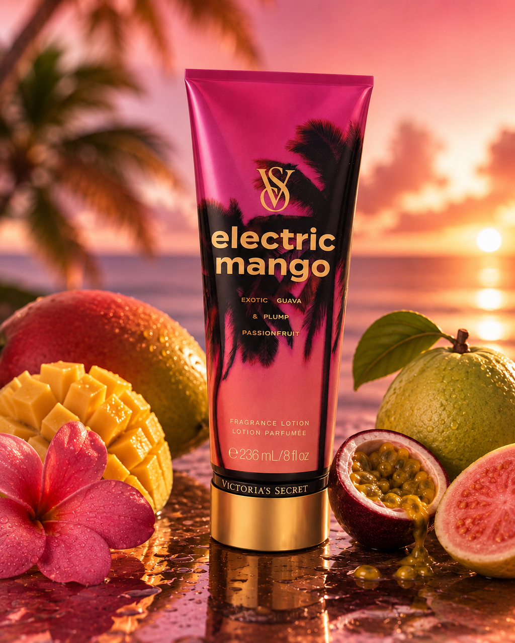 Victoria's Secret Fragrance Lotion Electric Mango 8.0 Fl Oz