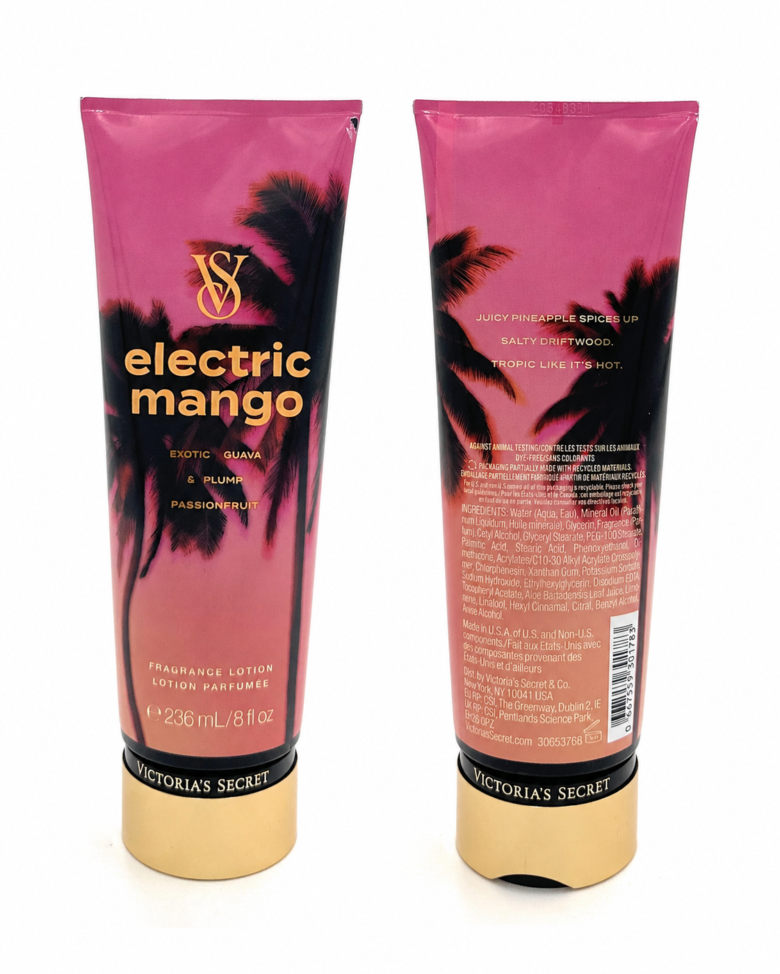Victoria's Secret Fragrance Lotion Electric Mango 8.0 Fl Oz