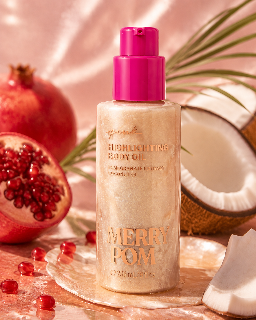 Victoria’s Secret PINK Merry Pom Highlighting Body Oil 8 fl oz
