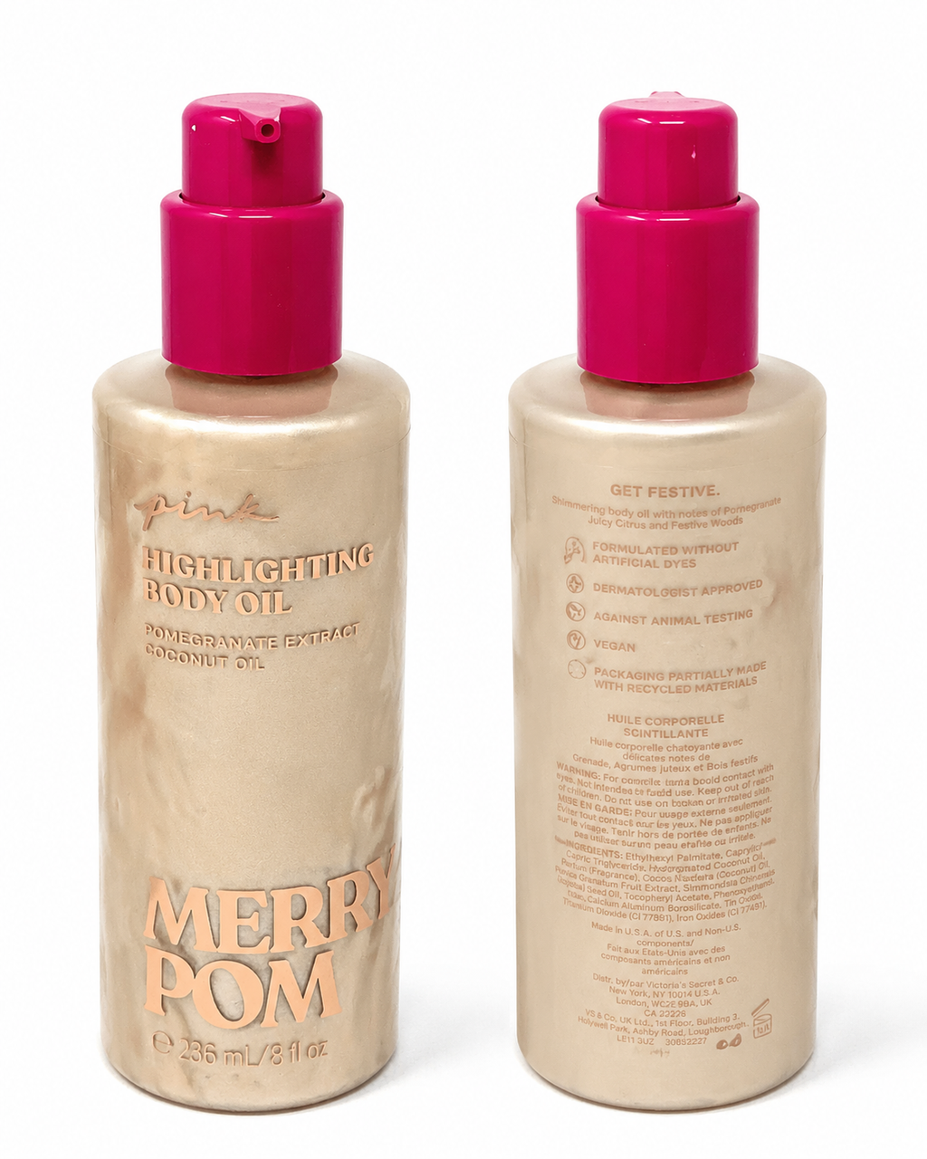 Victoria’s Secret PINK Merry Pom Highlighting Body Oil 8 fl oz