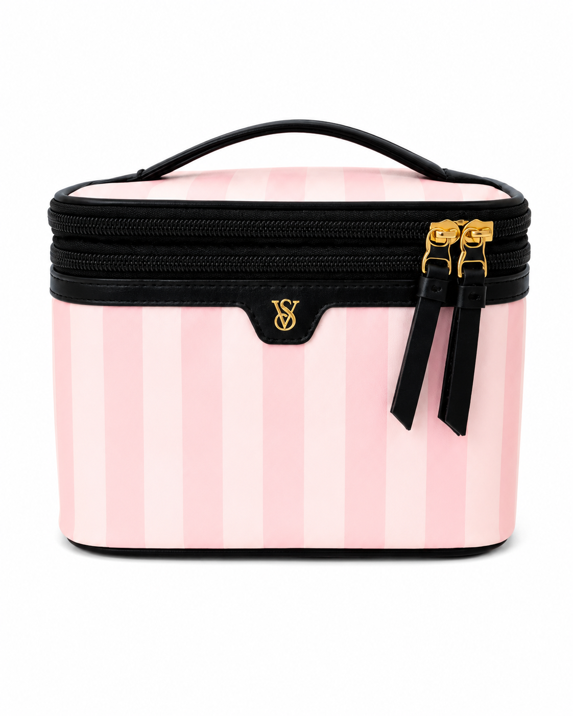 Victoria’s Secret Pink Stripe Cosmetic Bag Travel Makeup Case