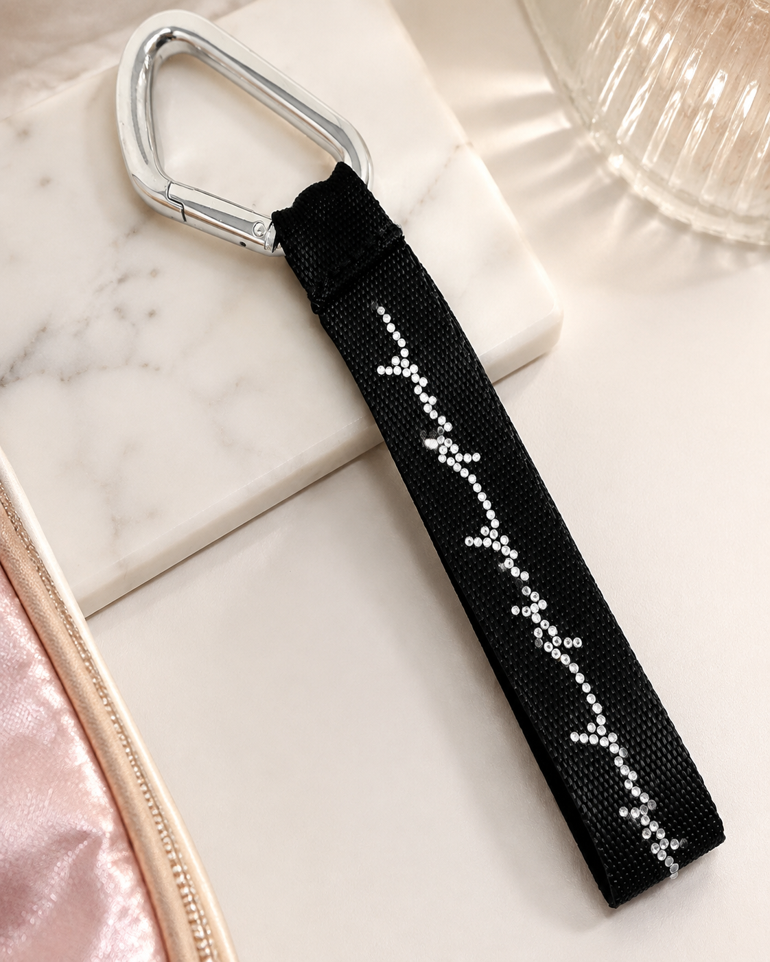 Victoria’s Secret PINK Rhinestone Wristlet Strap Keychain