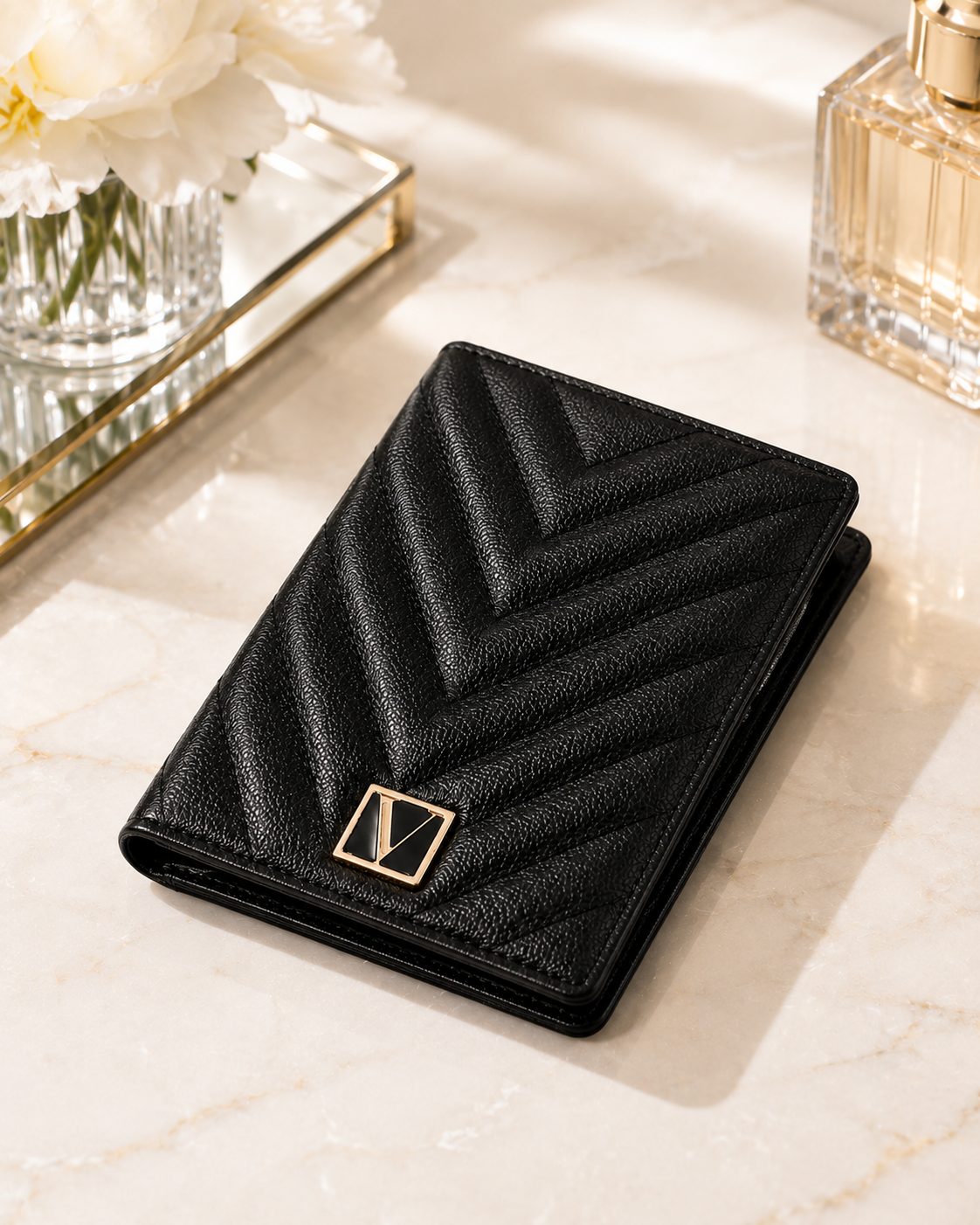 Victoria's Secret Passport Case & Travel Wallet, Black, One Size