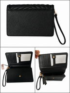 Victoria’s Secret V-Quilt Phone Wristlet, Black