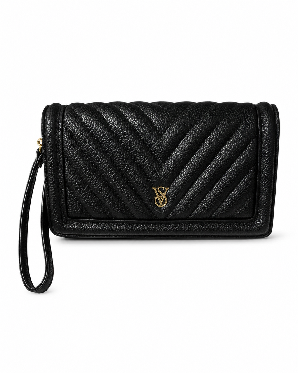 Victoria’s Secret V-Quilt Phone Wristlet, Black