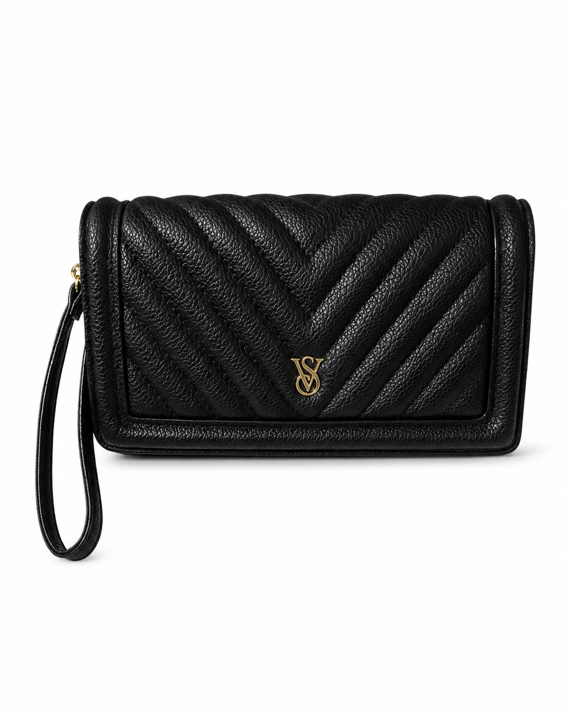 Victoria’s Secret V-Quilt Phone Wristlet, Black