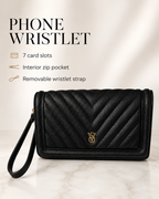Victoria’s Secret V-Quilt Phone Wristlet, Black