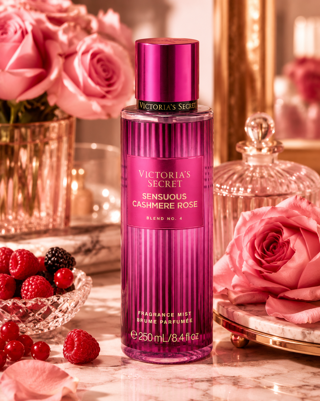 Victoria’s Secret Sensuous Cashmere Rose Fragrance Mist, Blend No. 4, 8.4 oz