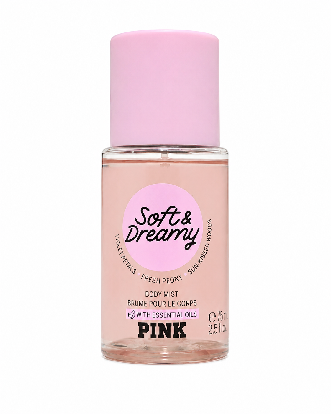 PINK Soft & Dreamy Body Mist with Essential Oils, 2.5 fl oz