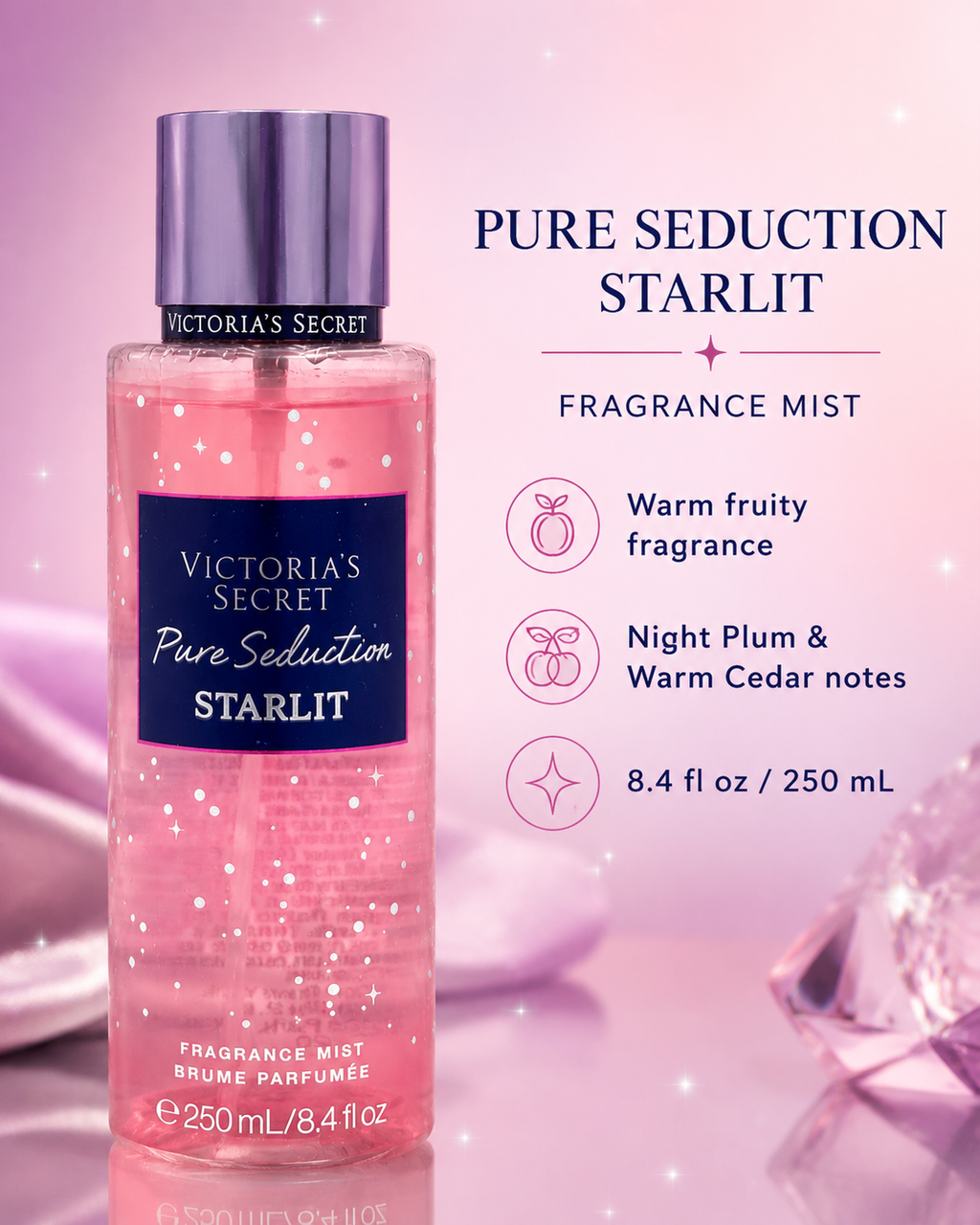 Victoria’s Secret Pure Seduction Starlit Fragrance Mist 8.4 fl oz