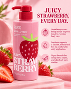 Victoria’s Secret PINK Juicy Strawberry Body Lotion with Strawberry Extract & Squalane, 12 fl oz