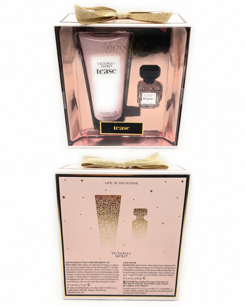 Victoria’s Secret Tease Mini Eau de Parfum & Fine Fragrance Lotion Gift Set, 0.25 oz + 3.4 oz