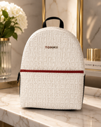 Tommy Hilfiger Women's Chelsea II Logo Backpack, White