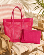 Victoria’s Secret Hot Pink Mesh Tote and Pouch Set