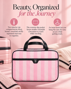 Victoria’s Secret Travel Hanging Toiletry Bag – Pink Stripe