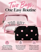 Victoria's Secret PINK Makeup Bag Duo, Black Dot