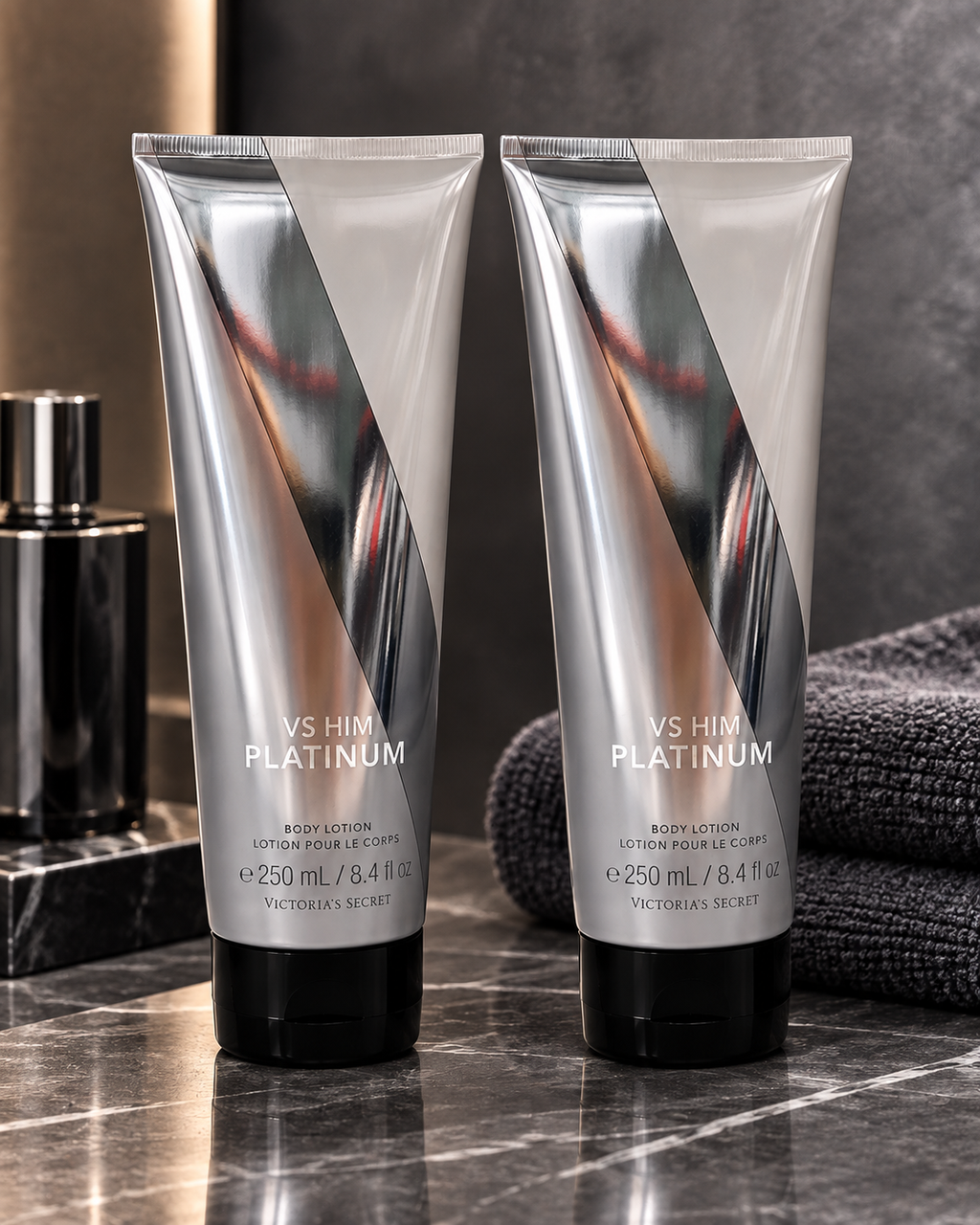 Victoria’s Secret VS HIM Platinum Fine Fragrance Body Lotion, 8.4 fl oz, 2-Pack