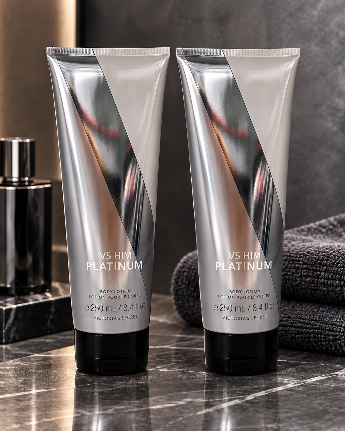 Victoria’s Secret VS HIM Platinum Fine Fragrance Body Lotion, 8.4 fl oz, 2-Pack