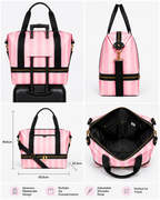 Victoria’s Secret Signature Stripe Weekender Tote Bag Pink & White