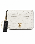 Victoria’s Secret VS Monogram Card Holder Keychain Wallet, White
